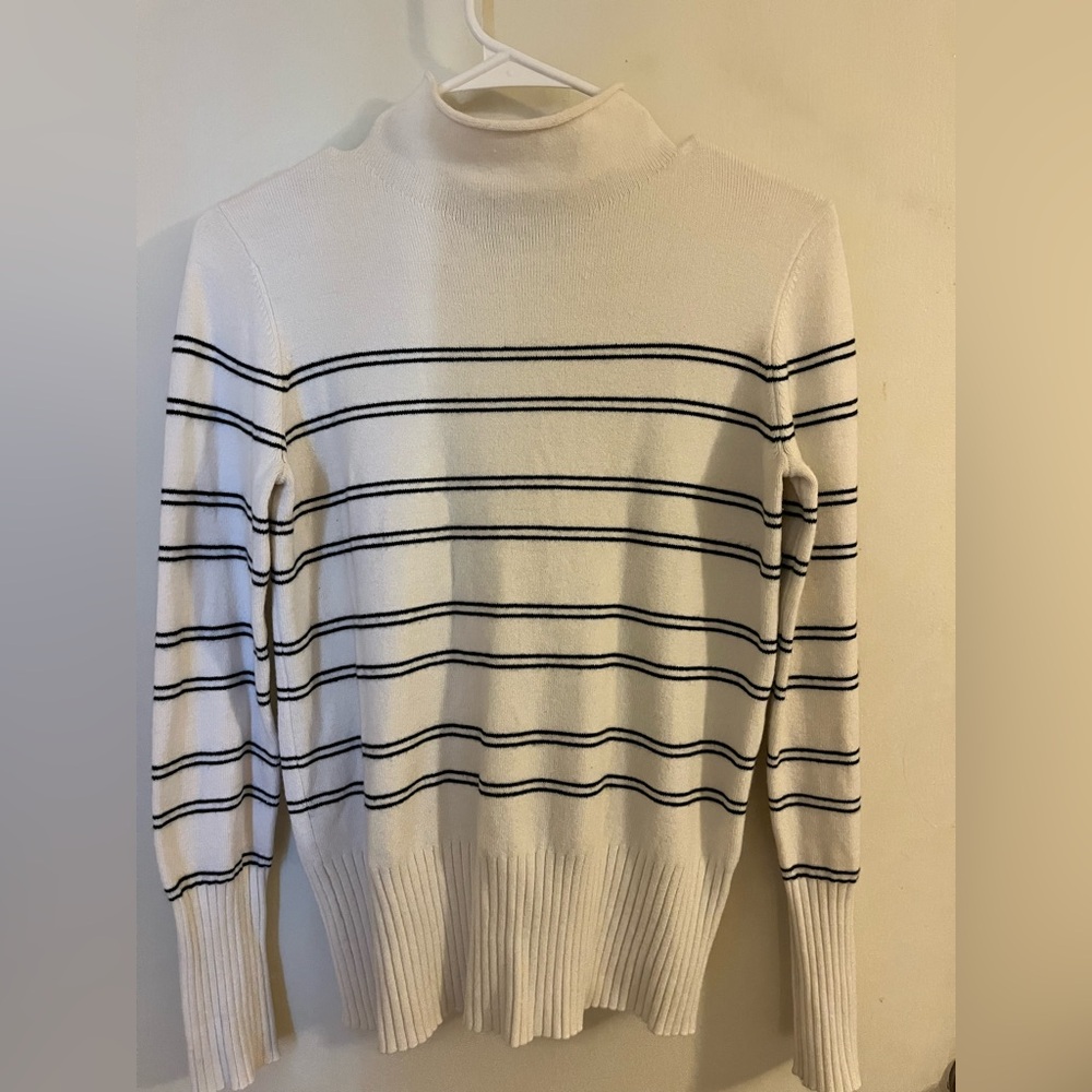 French connection black and white striped sweater